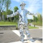Silver mirror man costume